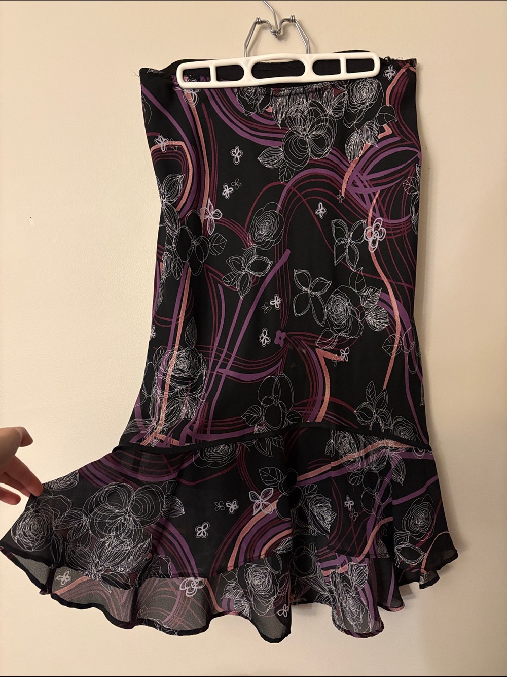 Y2K fairy hi-lo midi skirt